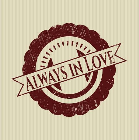 Always in Love rubber grunge texture stamp