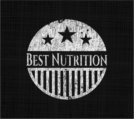 Best Nutrition chalk emblem written on a blackboard