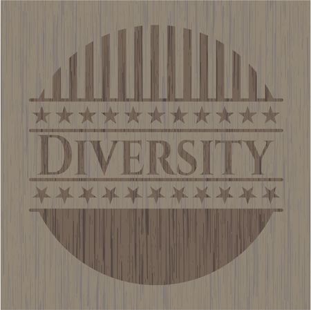 Diversity vintage wooden emblem
