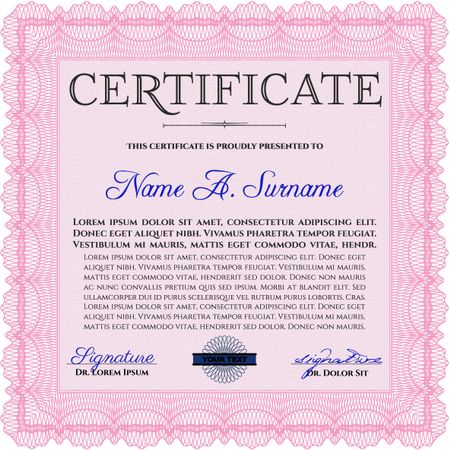 certificate template eps10 jpg of achievement diploma vector illustration design completion