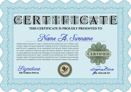 certificate template eps10 jpg of achievement diploma vector illustration design completion