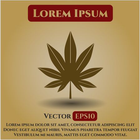 Marijuana leaf weed icon vector symbol flat eps jpg