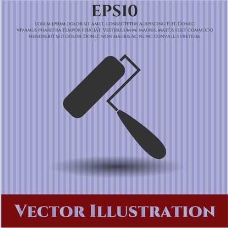 roller brush icon vector symbol flat eps jpg app web