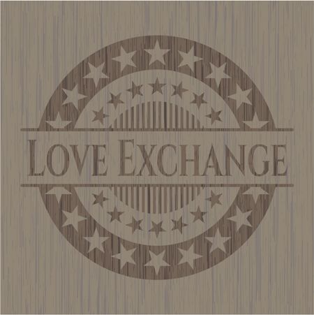 Love Exchange wooden emblem