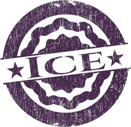 Ice grunge stamp