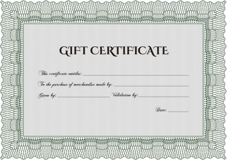 Formal Gift Certificate. With quality background. Lovely design. Border, frame.