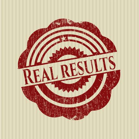 Real results grunge stamp