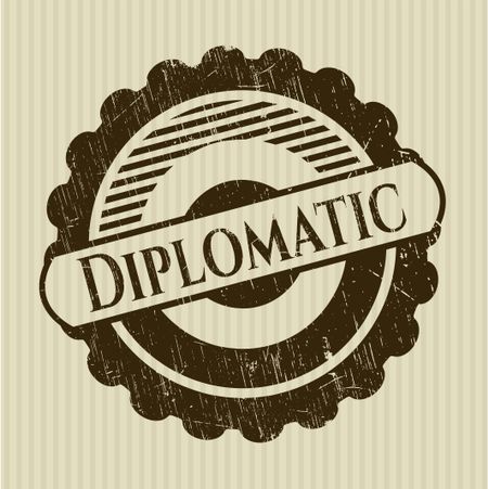 Diplomatic grunge stamp