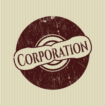 Corporation grunge style stamp