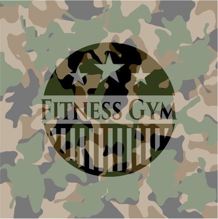 Fitness Gym on camo pattern