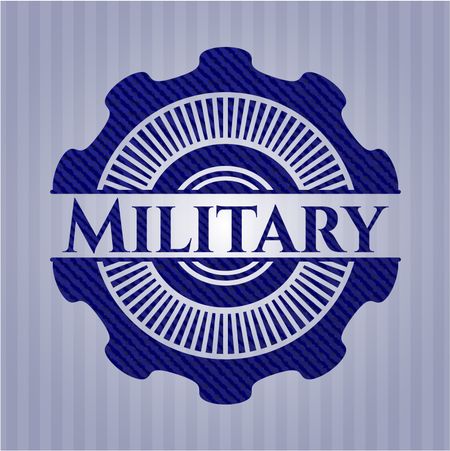 Military jean or denim emblem or badge background