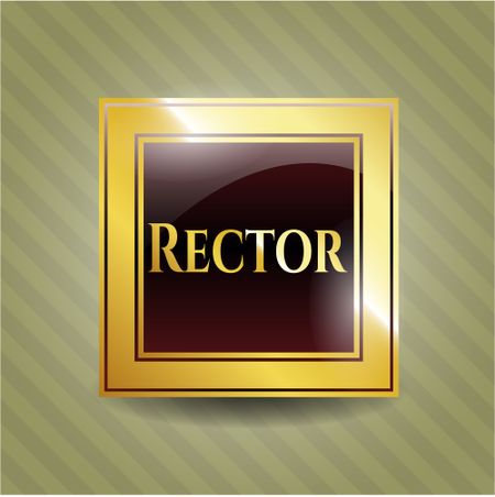 Rector golden badge or emblem