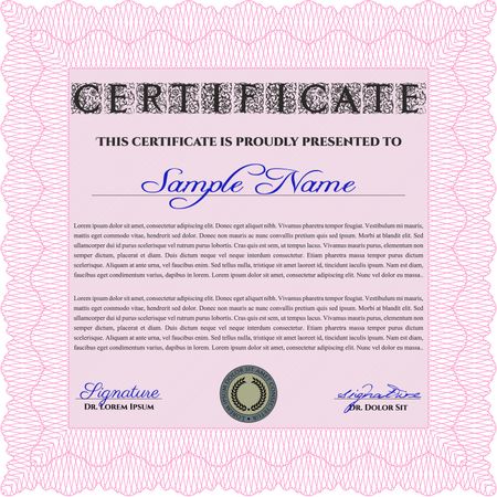 certificate template eps10 jpg of achievement diploma vector illustration design completion