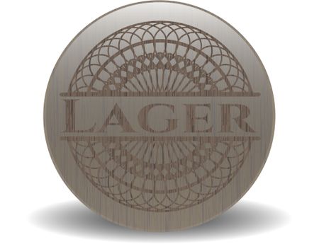 Lager wooden emblem
