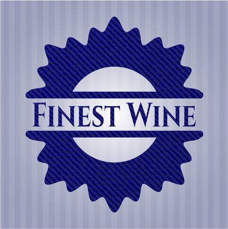 Finest Wine badge with jean texture