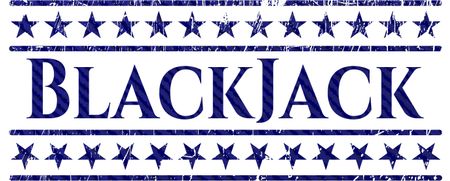 BlackJack badge with jean texture