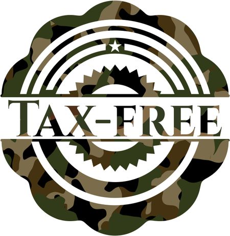 Tax-free on camo pattern
