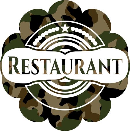 Restaurant camouflaged emblem