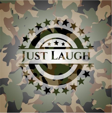 Just Laugh camouflaged emblem