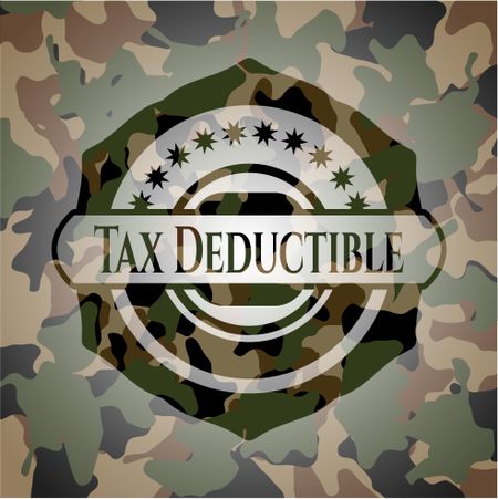 Tax Deductible camouflaged emblem