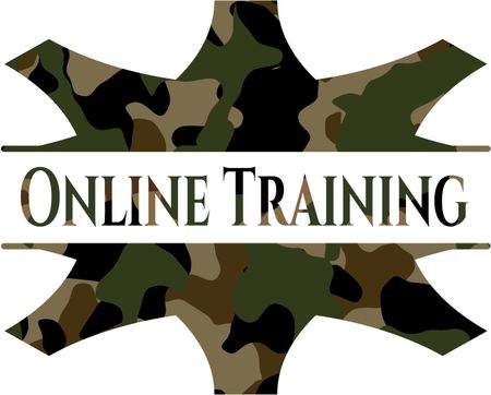 Online Training camouflaged emblem