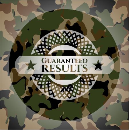 Guaranteed results camouflage emblem