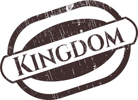 Kingdom rubber stamp with grunge texture