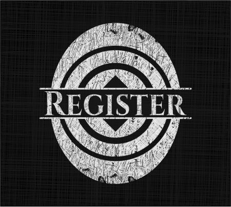 Register with chalkboard texture