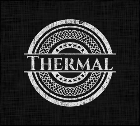 Thermal written with chalkboard texture
