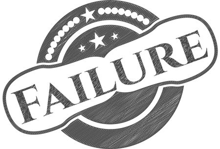 Failure emblem draw with pencil effect