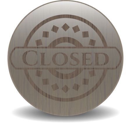 Closed wood icon or emblem
