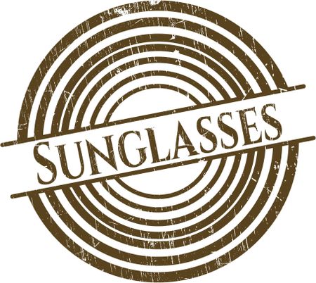 Sunglasses rubber stamp