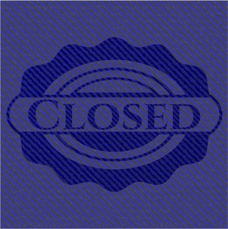 Closed emblem with jean high quality background