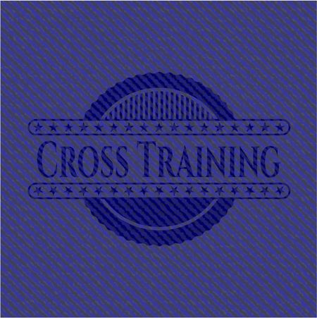 Cross Training jean or denim emblem or badge background