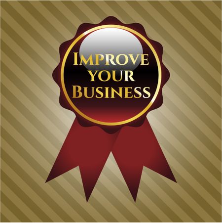 Improve your Business gold emblem