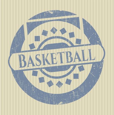 Basketball rubber stamp