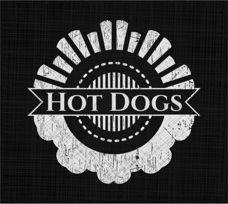 Hot Dogs chalkboard emblem