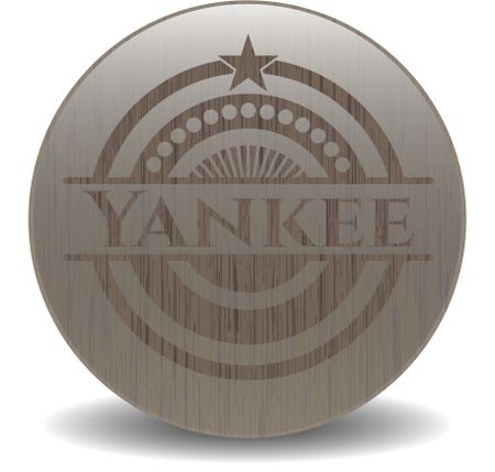 Yankee wooden emblem. Vintage.
