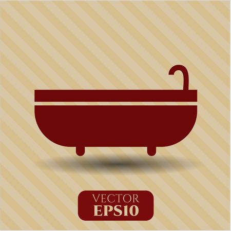 bathtub icon vector symbol flat eps jpg app web concept website