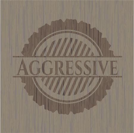 Aggressive realistic wood emblem