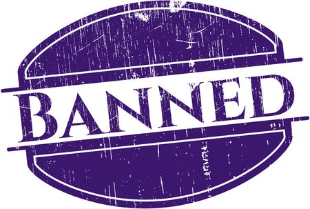 Banned rubber grunge texture stamp