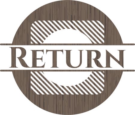 Return realistic wooden emblem