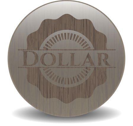 Dollar wood emblem. Retro