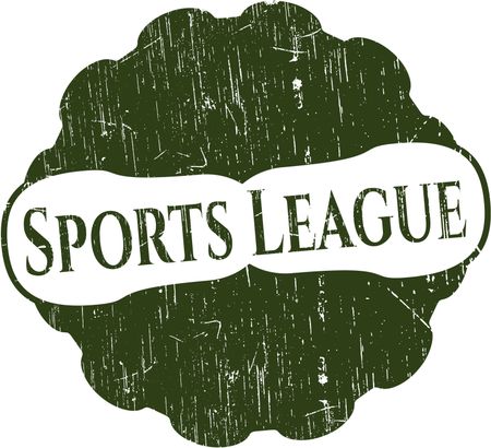 Sports League rubber stamp with grunge texture