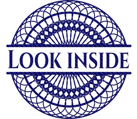 Look inside with denim texture