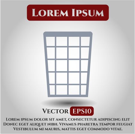 wastepaper basket icon vector symbol flat eps jpg app
