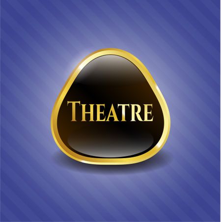 Theatre gold shiny emblem