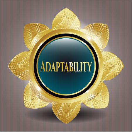 Adaptability golden emblem or badge