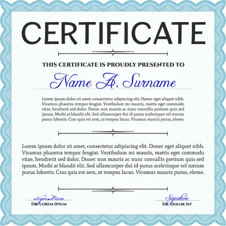 certificate template eps10 jpg of achievement diploma vector illustration design completion