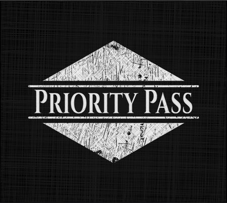 Priority Pass written on a blackboard
